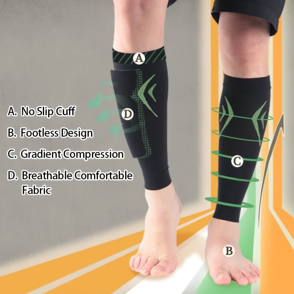 Zensah Running Leg Compression Sleeves - Shin Splint, Calf Compression  Sleeve Men and Women Small-Medium Black