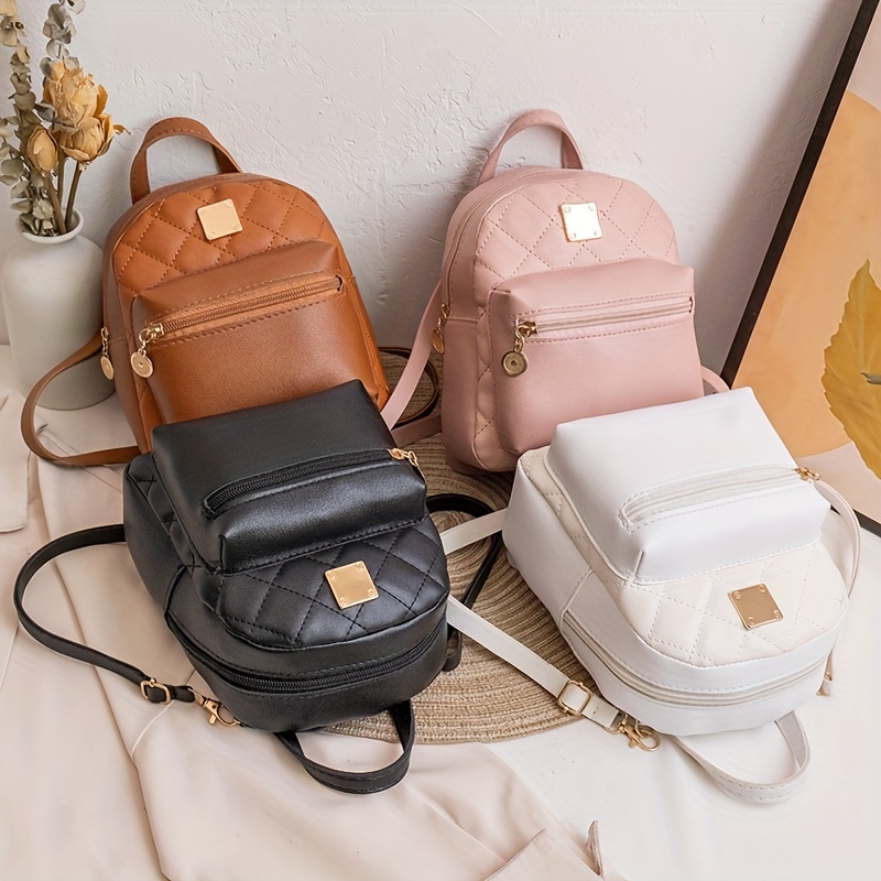 Female Male Leather Luxury Backpack New Girl Boy PU Cute Student Bag Trendy  Women Backpack Ladies Men Kawaii Travel College Bags