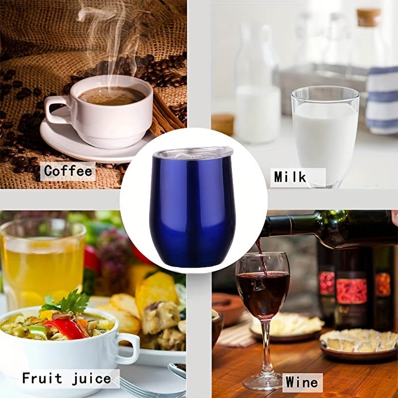 12oz Egg Shaped Insulated Wine Tumbler