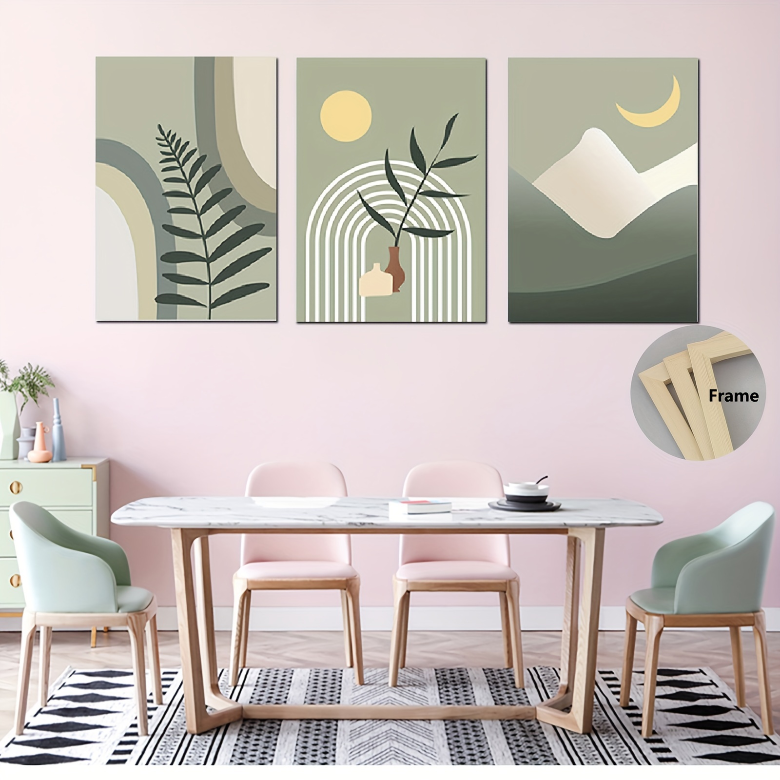 Stickers Mural Style Nordic Plantes Suspendues