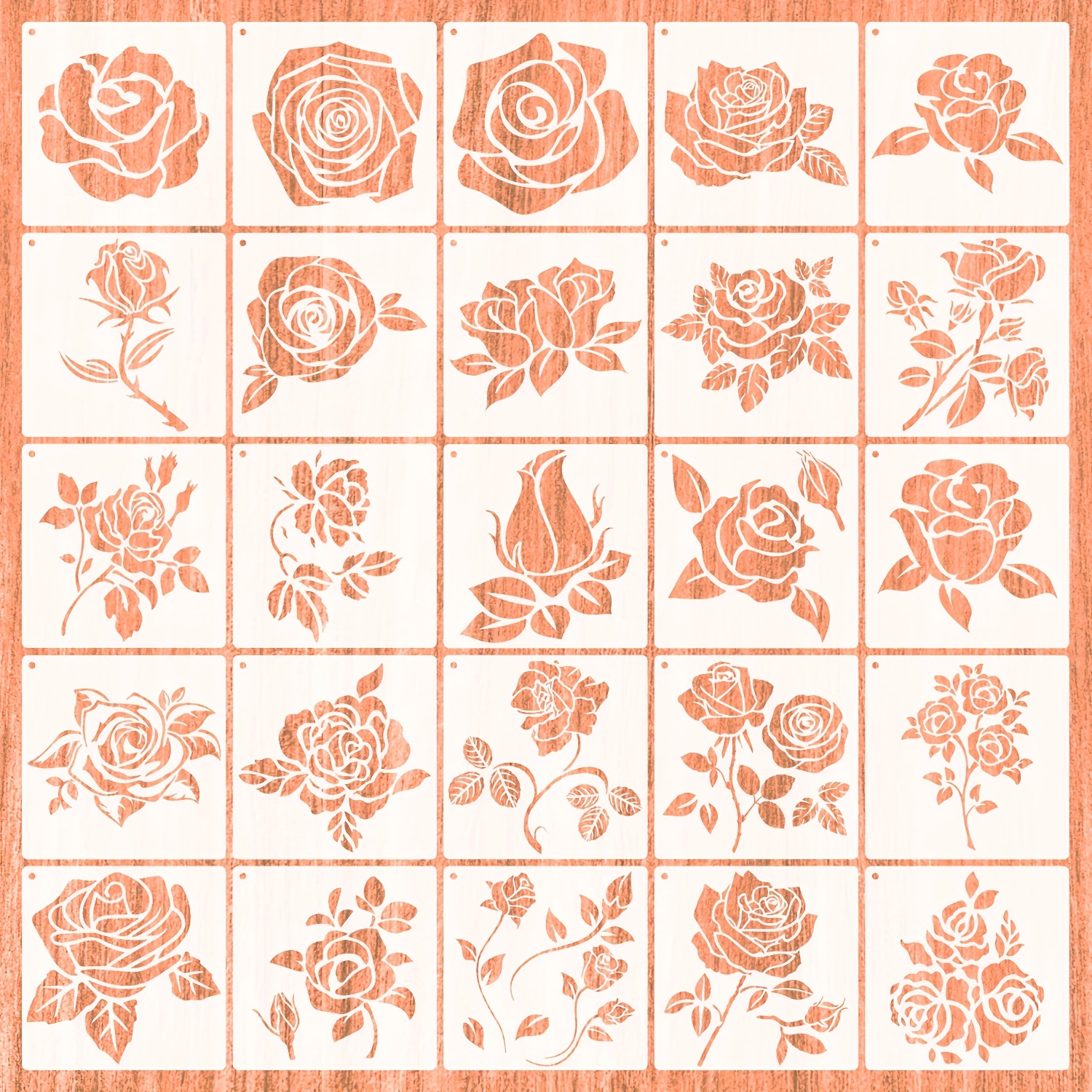 Flower Stencils For Painting Reusable Stencils For Painting - Temu