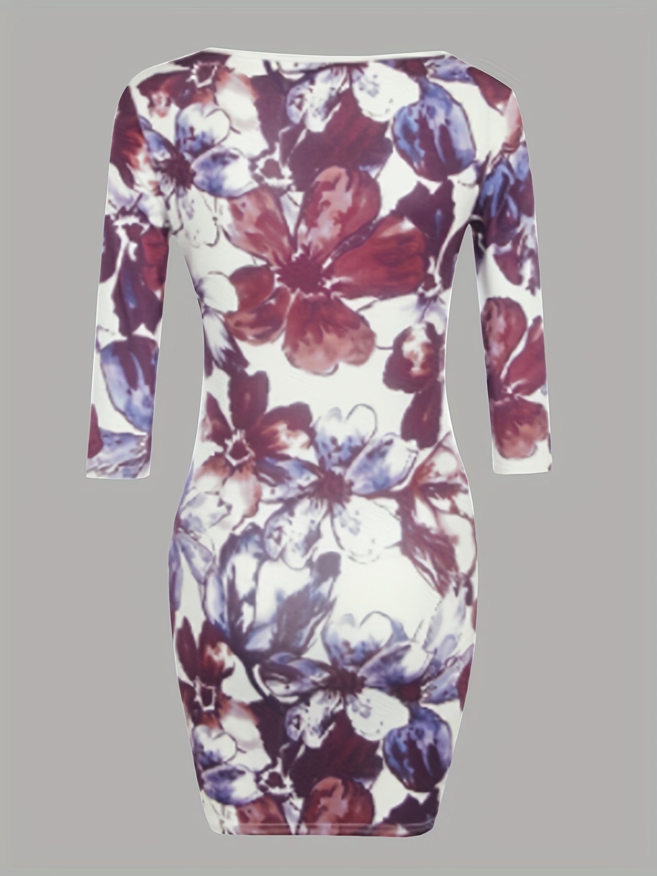 Graphic Print One Shoulder Tee Dress Women's Plus Casual Dress