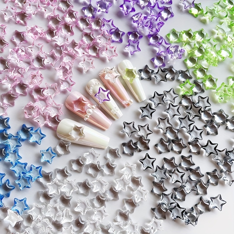 Crystal Alloy Star Nail Charms Rhinestones For Nails, 3d Stars Nail Art  Charms Nail Gems Nail Rhinestones Silver Star Charms Nail Jewels For Nail  Art Charm Women Nail Accessories Nail Supplies 