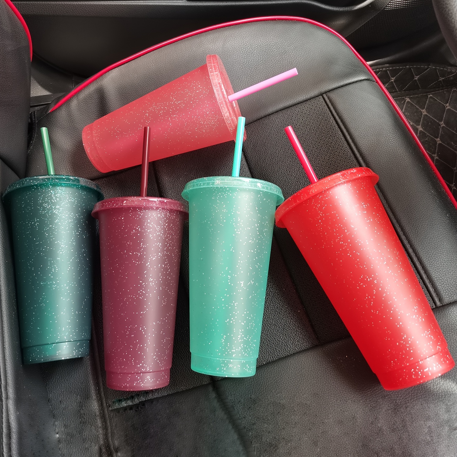 Reusable Tumblers With Straw And Lid - Bpa Free Cold Coffee Cup
