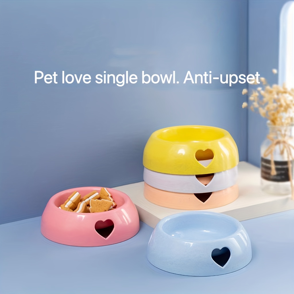 1pc Random Color Plastic Pet Food Bowl For Large & Medium Sized Dogs With  Anti-slip Bottom And Slow Feeding Design