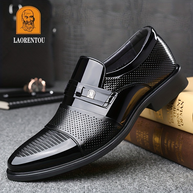 Non-slip LAORENTOU Men's Leather Formal Shoes