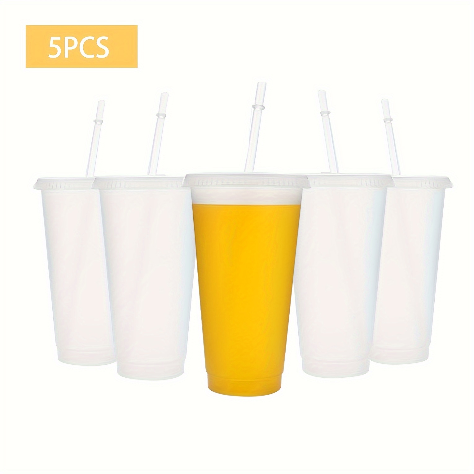 Reusable Plastic Cups With Straw And Lids, Black Durable Water Cup