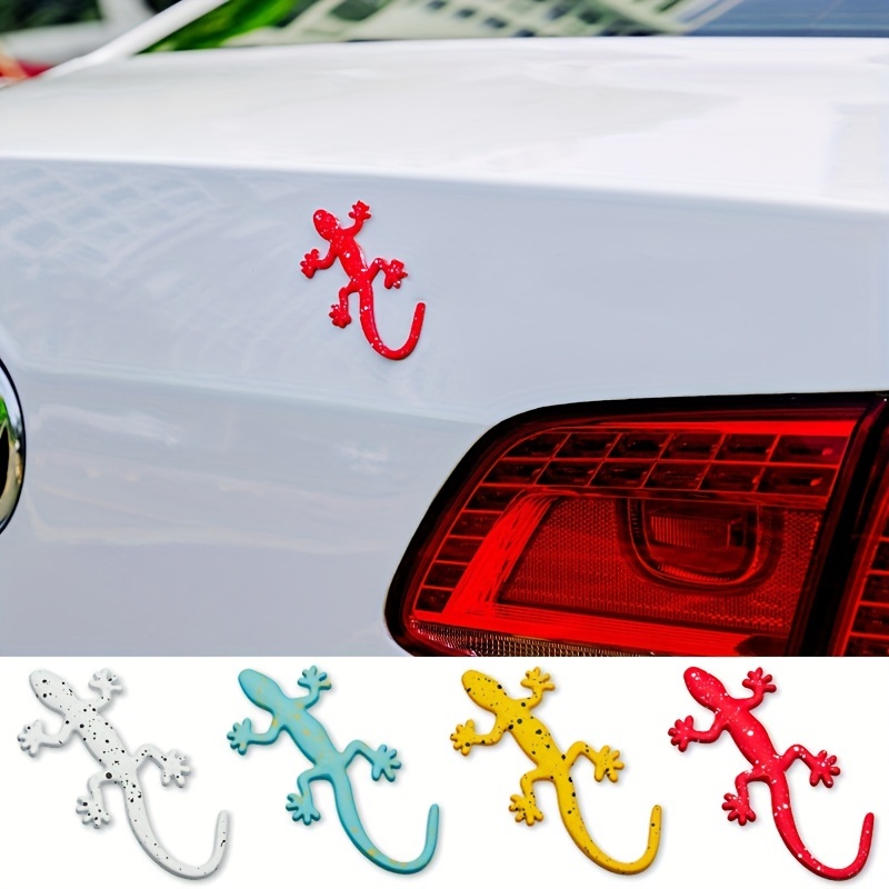 Zinc Alloy Car Gecko Graphic Sticker 3d Stereo Sticker - Temu