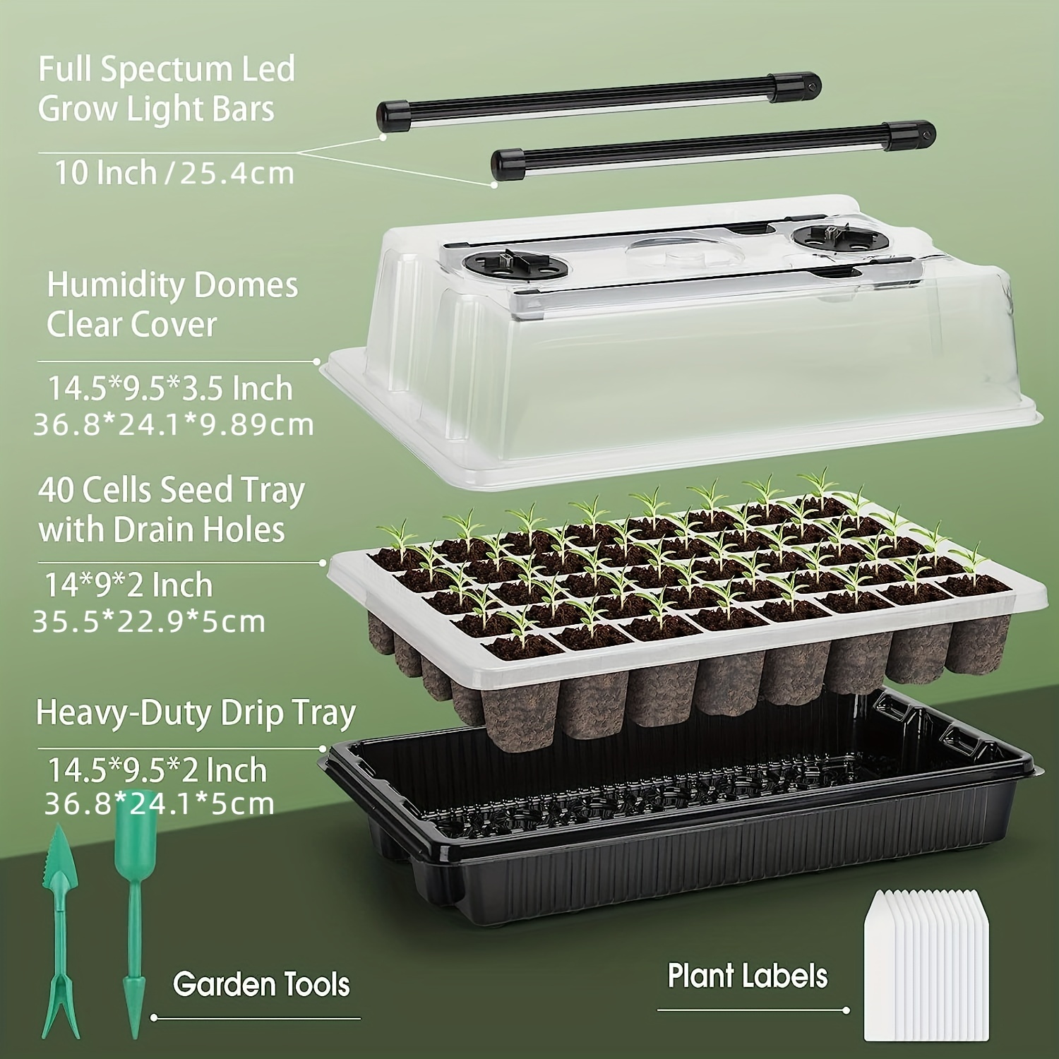 Seed starter kit with store led light