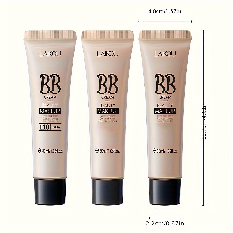 3 Colors Waterproof Matte Concealer BB Cream Lasting Liquid Foundation