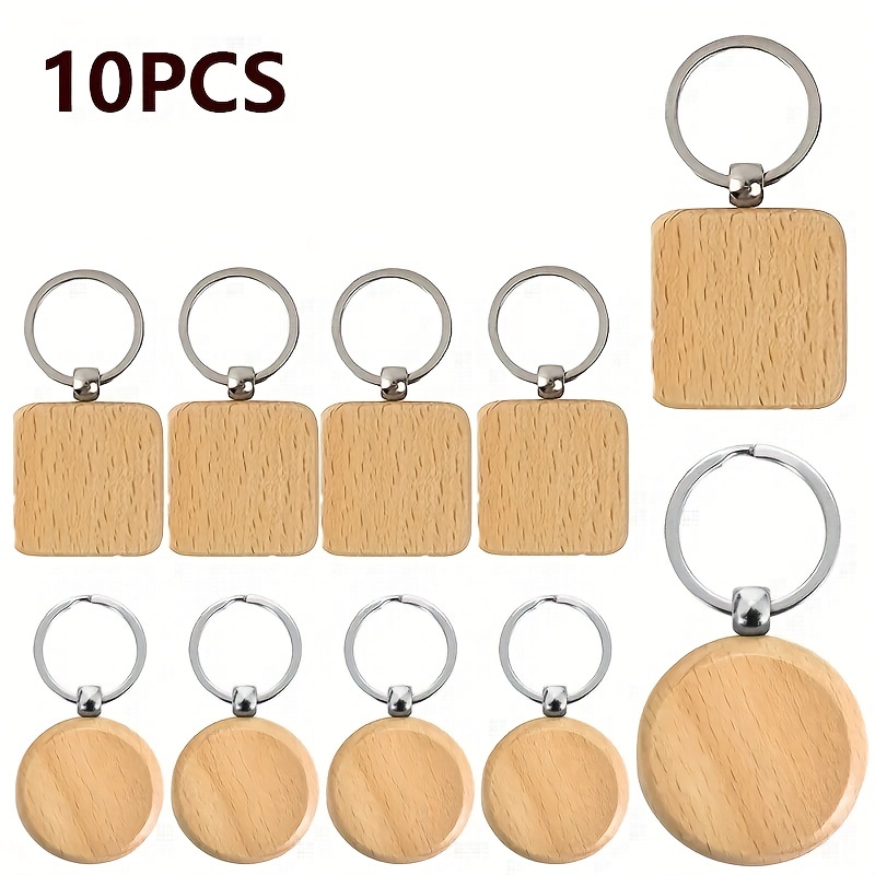 Clear Acrylic Keychain Blanks, 6 Shapes Acrylic Blanks Leather Tassel  Charms Key Chains Jump Rings For Vinyl Resin Diy Crafts Ornament (round  Heart Square Rectangle Bone) - Temu