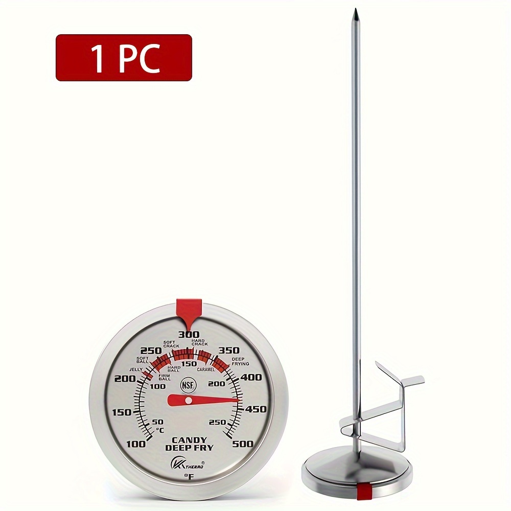 1pc Candy Deep Fry Thermometer With Probe, Instant Read Food Thermometer,  Mechanical Meat Thermometer For Grilling, Candle Making Thermometer, Baking