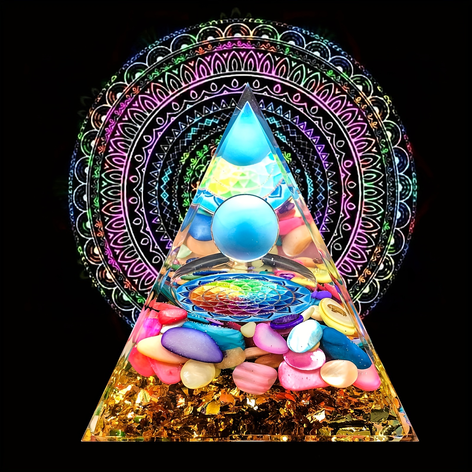 Orgone Pyramid Natural Crystal Energy Generator