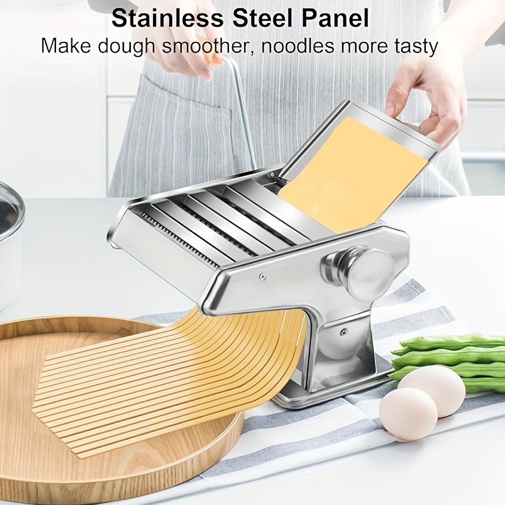Home Kitchen Stainless Steel Pasta Maker Noodle Making Dough Roller Cutter  Machine 