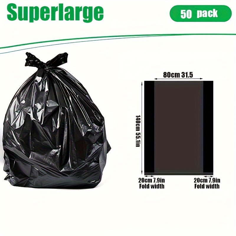 Against big trash bags.