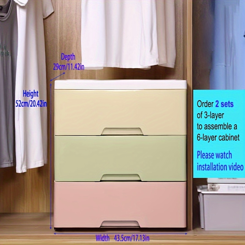 Plastic Storage Drawer Cabinet With Multi layer Large - Temu