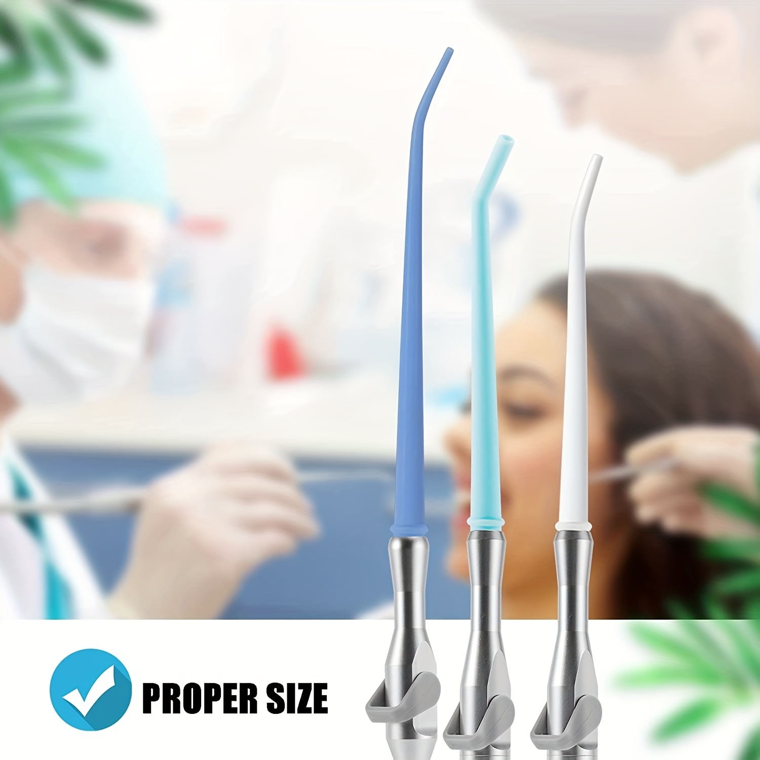 25pcs Disposable Plastic Curved Tips Surgical Aspirator