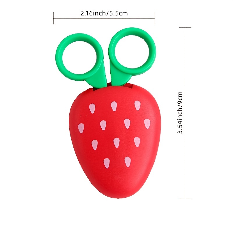 Stationery Scissors, Paper Scissors Cartoon Strawberry Portable Cute  Scissors With For Student Child 