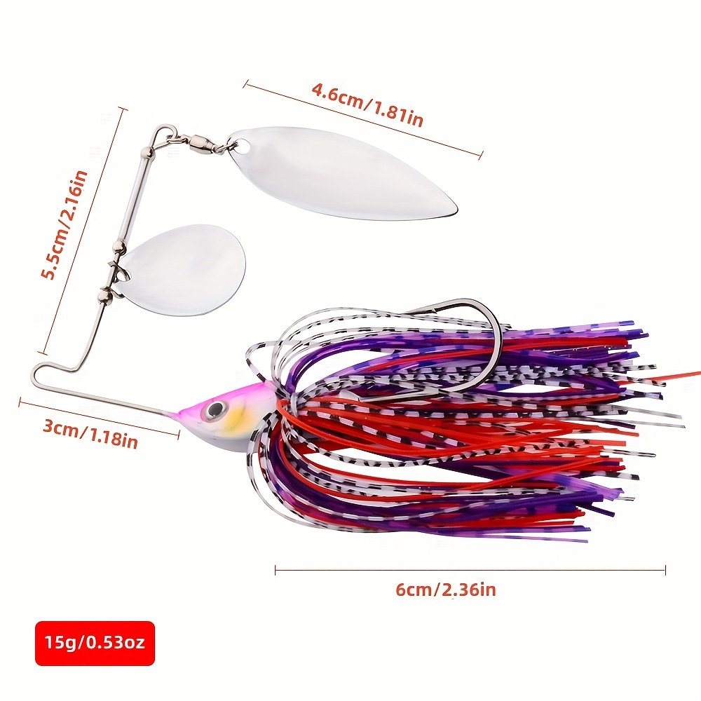 Double Willow Sequin Spinnerbait Premium Fishing Tackle - Temu