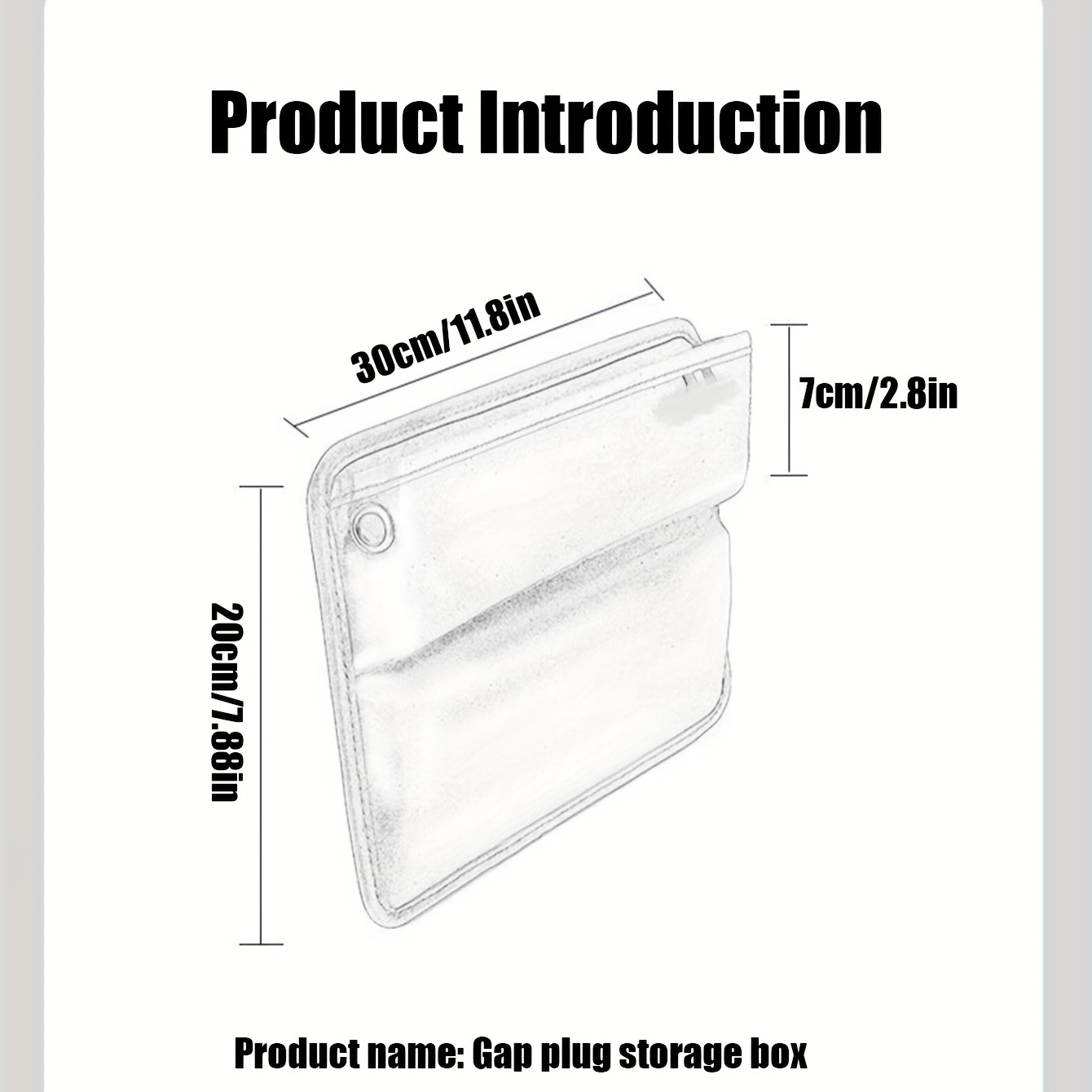 Car Seat Gaps Storage Box PU Leather Universal Car Storage Box