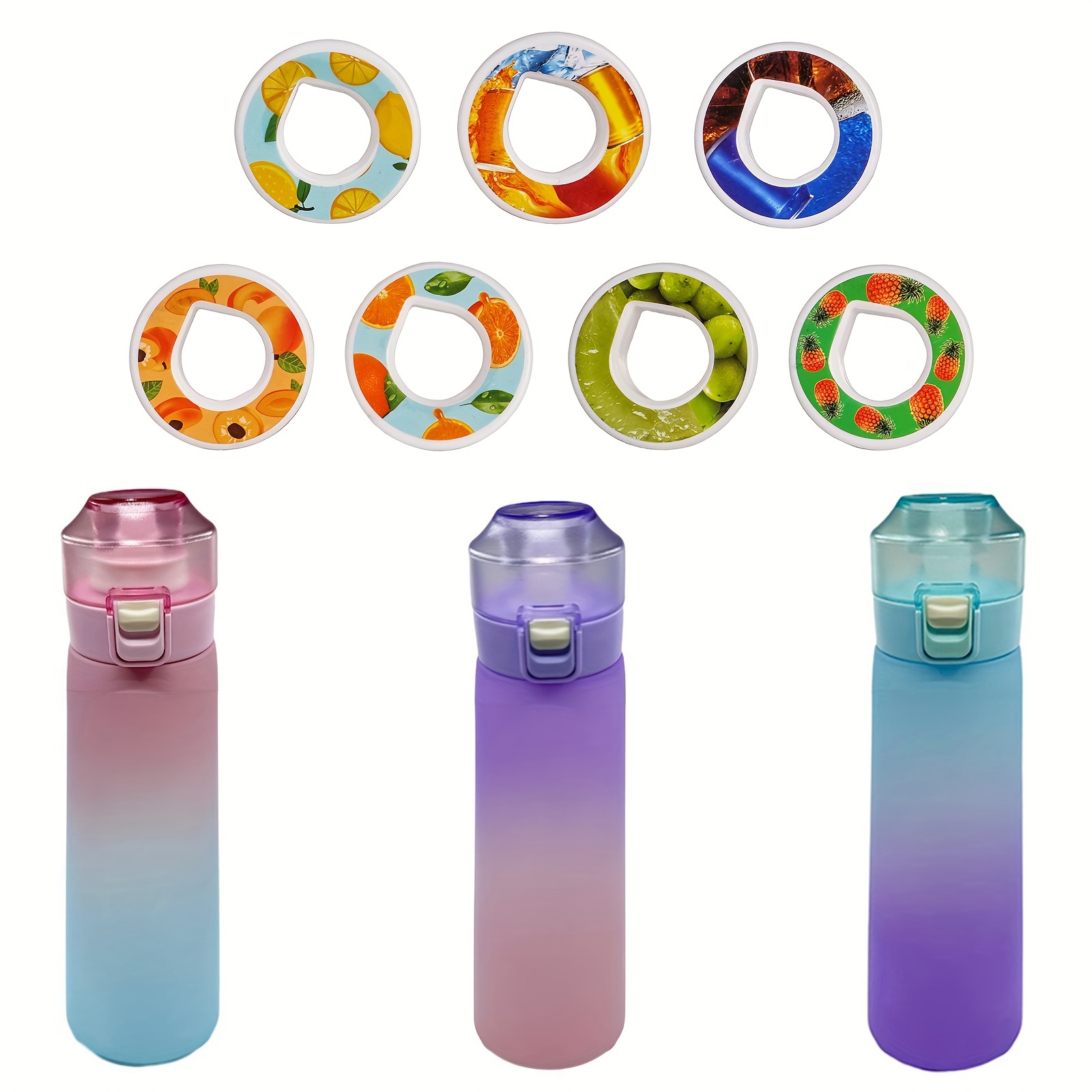 Flavor Pods + Sports Water Bottle Frosted Gradient, Variety Flavor Pods For Water  Bottle, Sports Straw Water Cup, Bounce Lid Water Cup, Birthday Gift,  Christmas Gift - Temu New Zealand