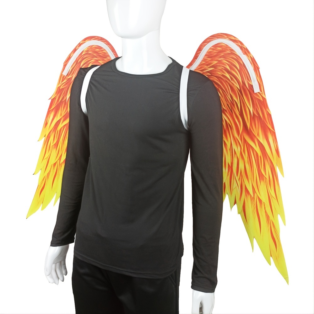 1pair Carnival Party Costume Cosplay Printed Big Black Devil Angel Wings