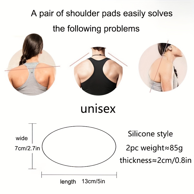 1 Pairs Shoulder Push-up Pads Soft Silicone Adhesive Shoulder