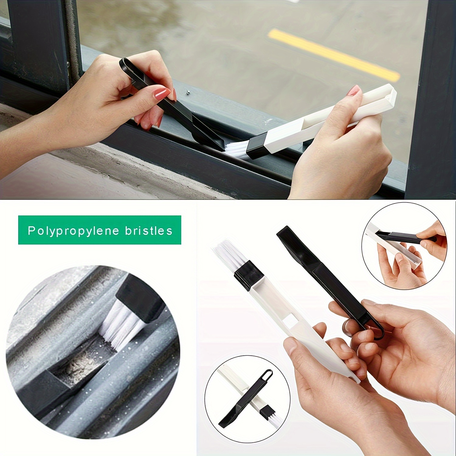  Window Groove Cleaning Brush, 8Pcs Crevice Cleaning