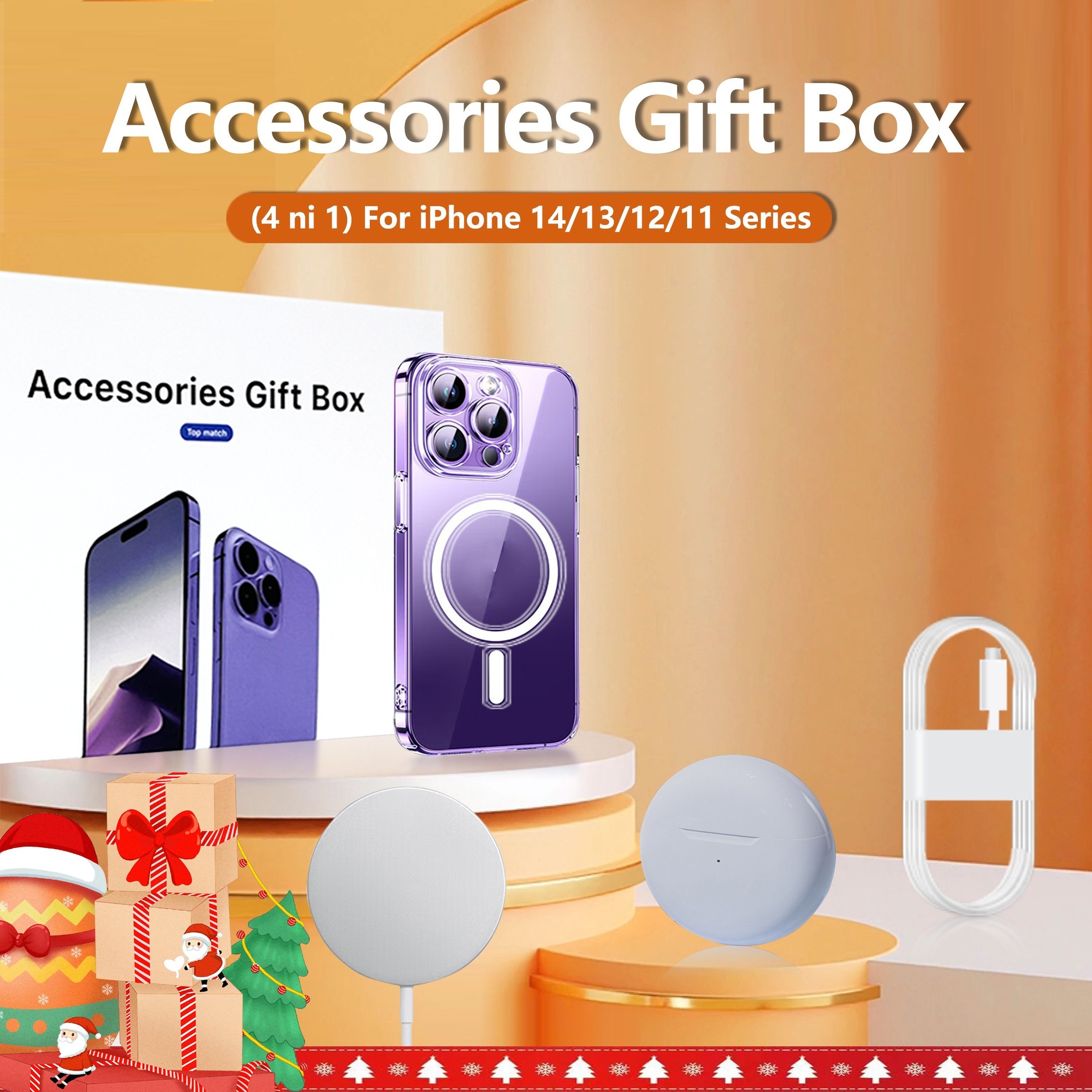 Accessories gift box compatible with iPhone 14 Pro phone case