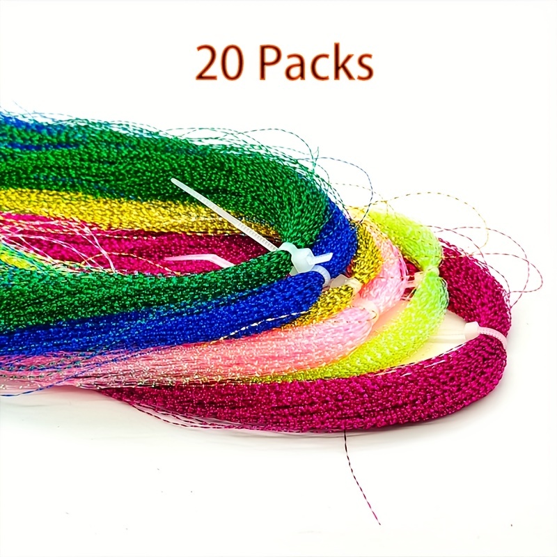 10 Packs Crystal Flash Fly Fishing Line Fly Tying Material for