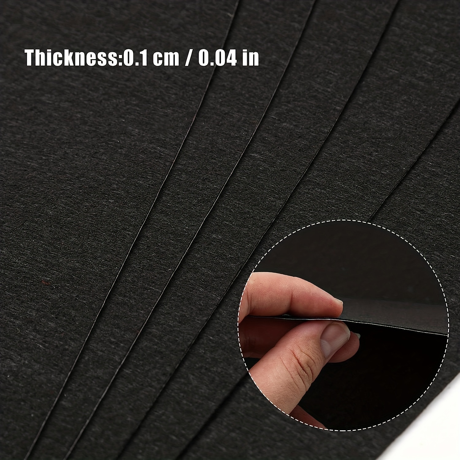 Black Felt Sheets with Adhesive Backing - 12Pcs Sticky Felt Sheets Adhesive  Backed Craft Supply Box Liner Jewelry Furniture Felt Fabric Sheets - A4