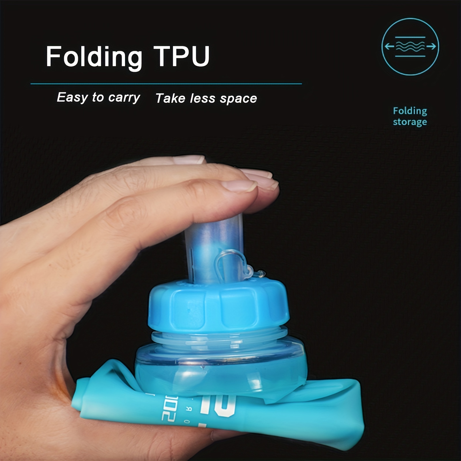 Tpu Soft Flask Water Bottle Ultralight Folding Water Bottle - Temu