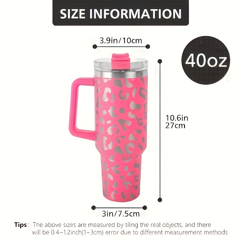 Ufire Rainbow Flash Leopard Insulated Water Bottle With - Temu