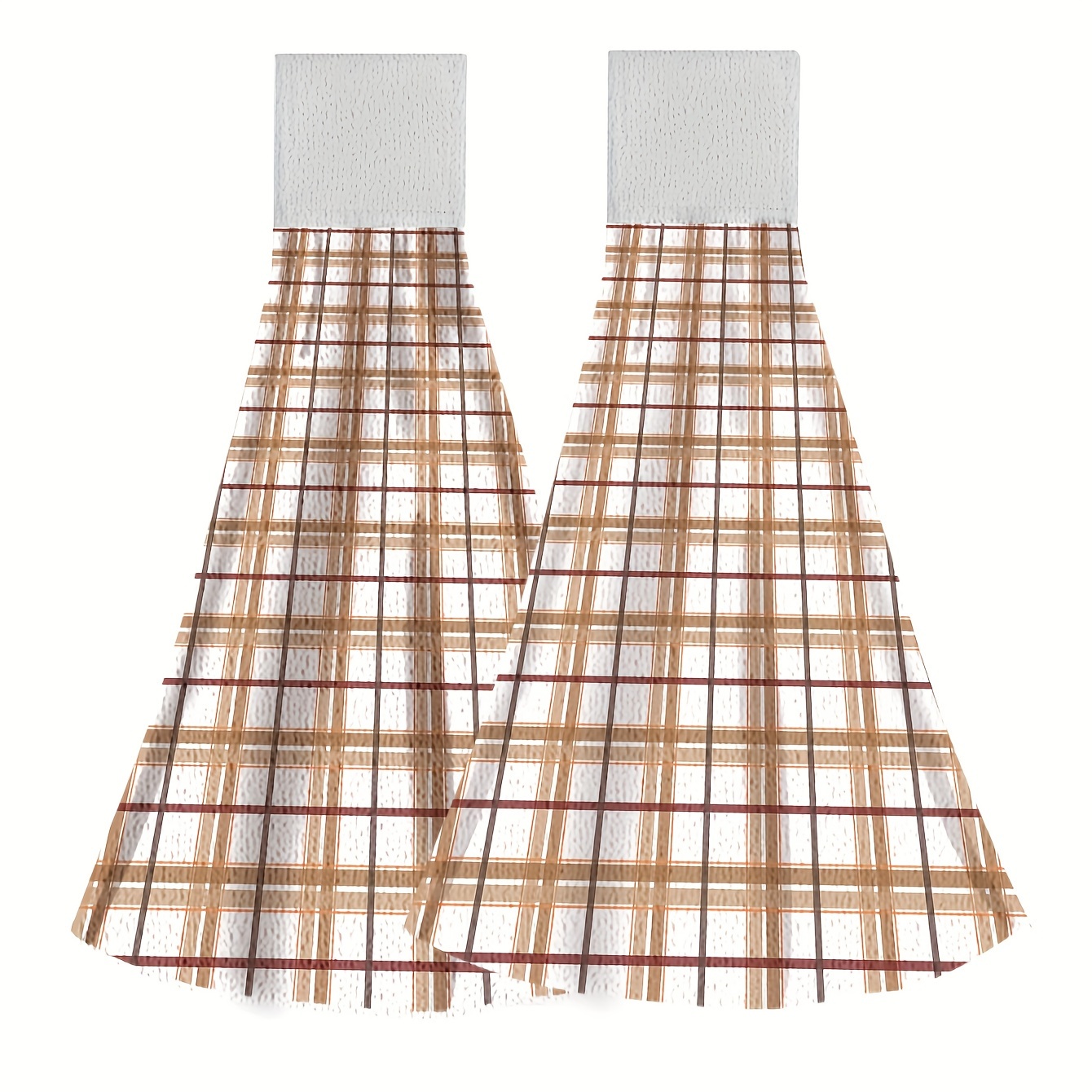 Plaid Pattern Fingertip Towels, Hanging Towel For Wiping Hands