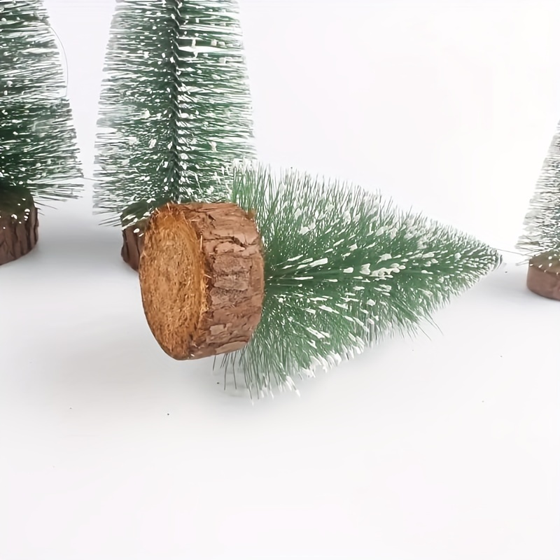 30 Mini Alberi Di Natale In Sisal E Neve - Decorazioni Natalizie Per Tavolo, Vetrine O Fai Da Te - Foto 9