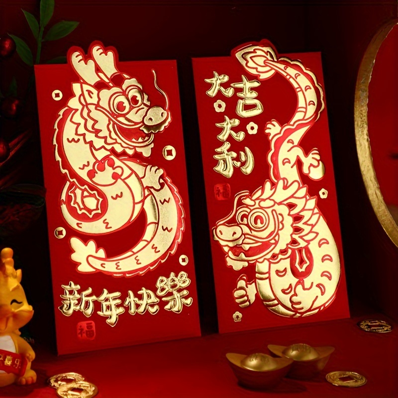 New Year Dragon Red Packet Cute Cartoon Three dimensional - Temu