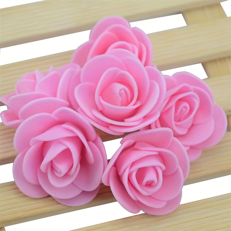 Slopehill Mini Artificial Rose Flower Head Simulation Foam Rose 50