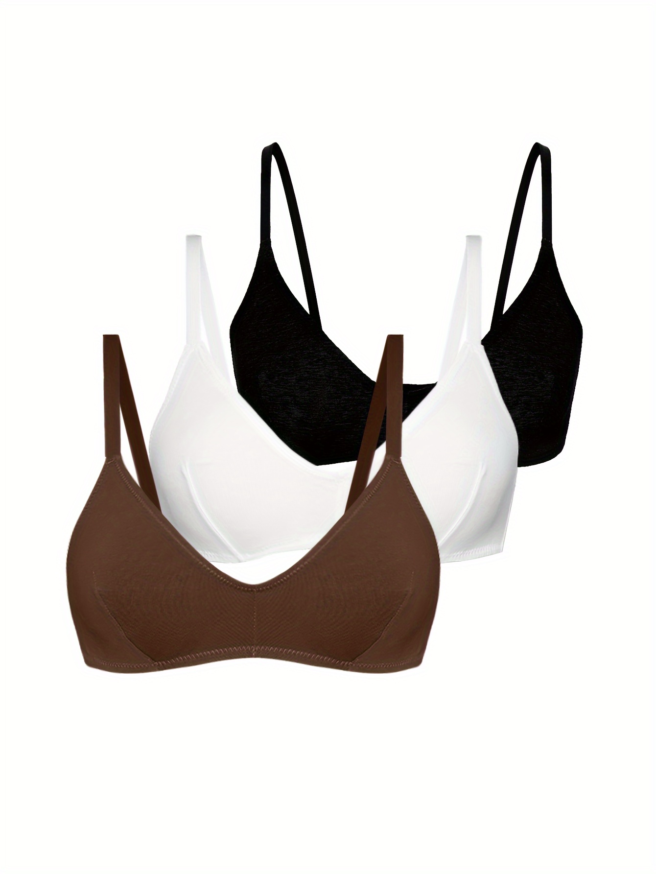 Simple Soft solid color breathable push-up wireless bra