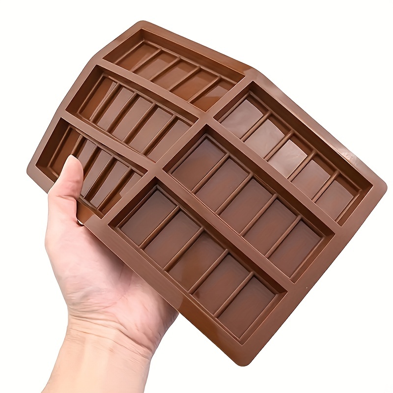 Silicone 6 Cavity Full Size Chocolate Candy Bar Mold 