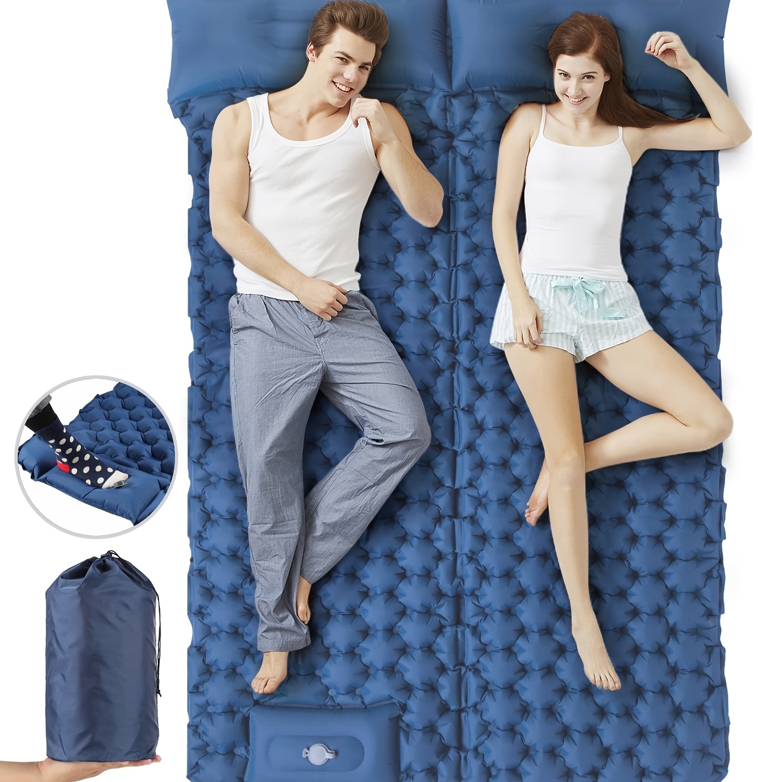 Automatic Inflatable Memory Foam Insulating Sleeping Pad Mat Bed