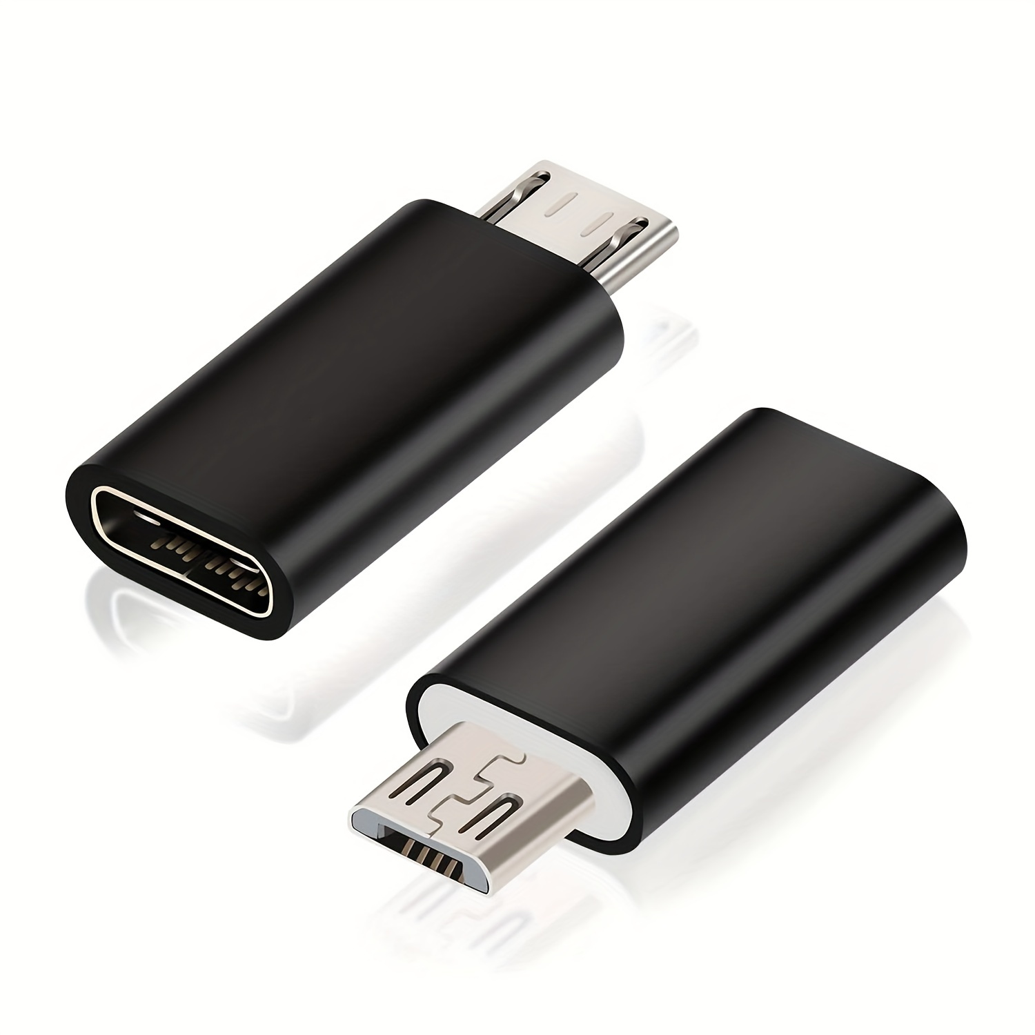 Adaptador USB C de ángulo recto macho a micro USB hembra OTG (On The Go)  Adaptador Micro a Tipo C Convertidor de sincronización de datos de carga  para