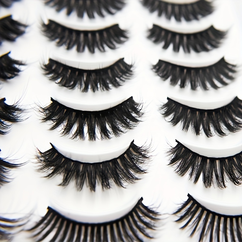 20 Pairs 3D Mink Lashes Layer Thick Crisscross Curly False Eyelashes