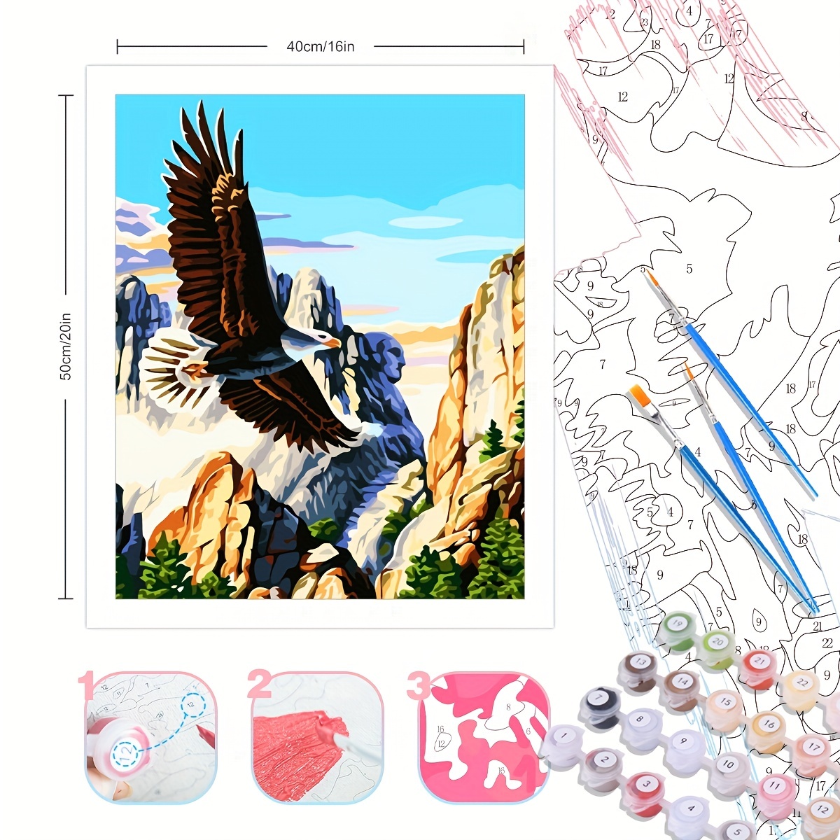 1pc Kits Pintura Números Adultos Kit Dibujo Aves Animales - Temu Chile