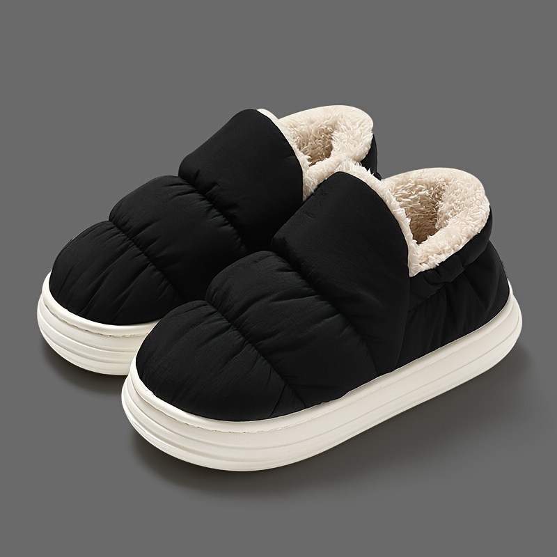 TEMU Zapatillas De Peluche Acogedoras Para Mujer - Cálidas, Ligeras Para Uso Interior/Exterior Con Suela Suave Para El Confort