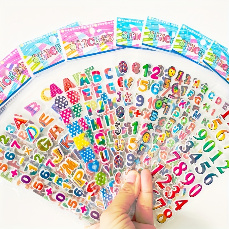 IKWOLETI 3D-Aufkleber für Kinder und Kleinkinder 500+ Puffy-Aufkleber  Bulk-Kinderaufkleber für das Scrapbooking Anpassen von Planer-Notizbüchern  (20 Verschiedene Blätter): : Spielzeug