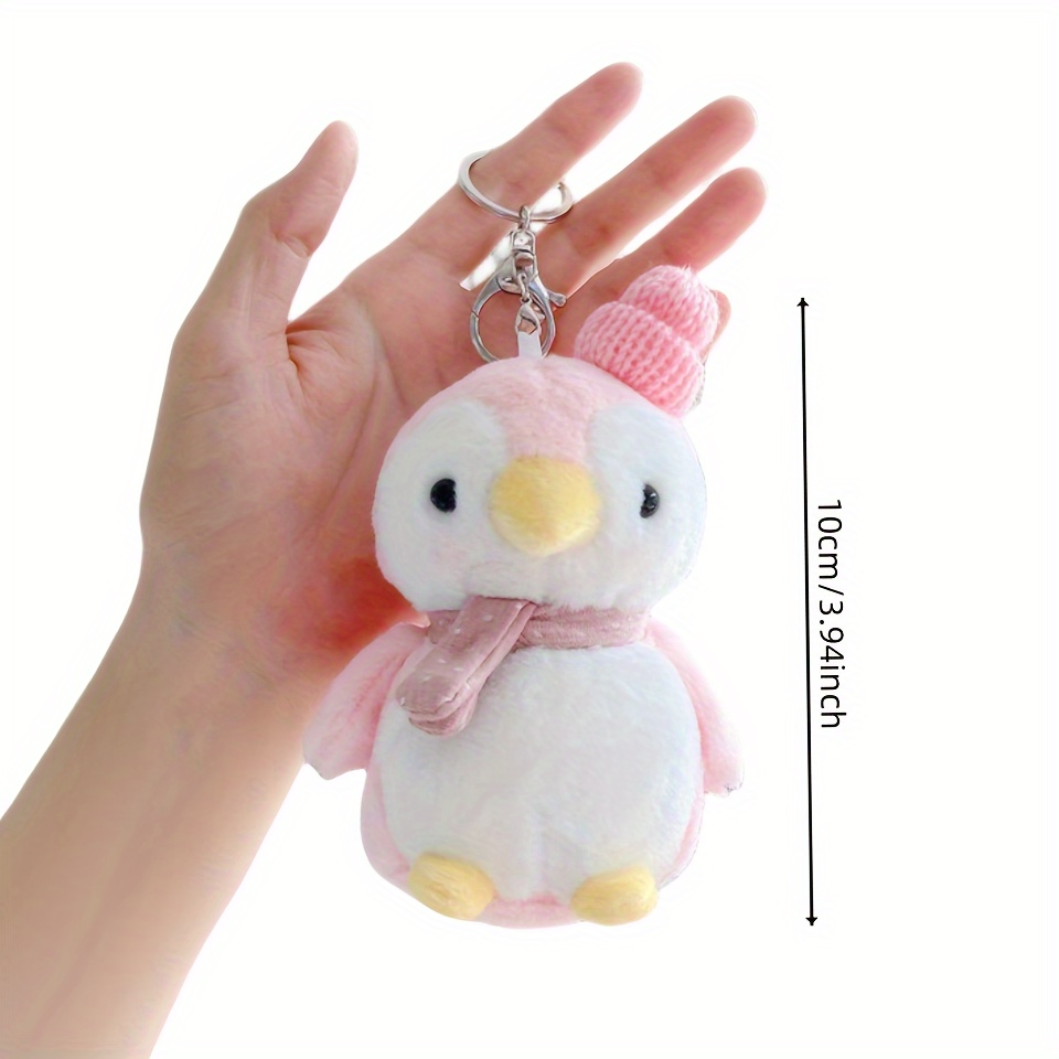 Temu 1pc, Penguin Plush Toy Doll Bag Pendant Small Keychain Christmas Party Gift Thanksgiving Gift Key Chain Halloween Decor Doll Creative Keychain