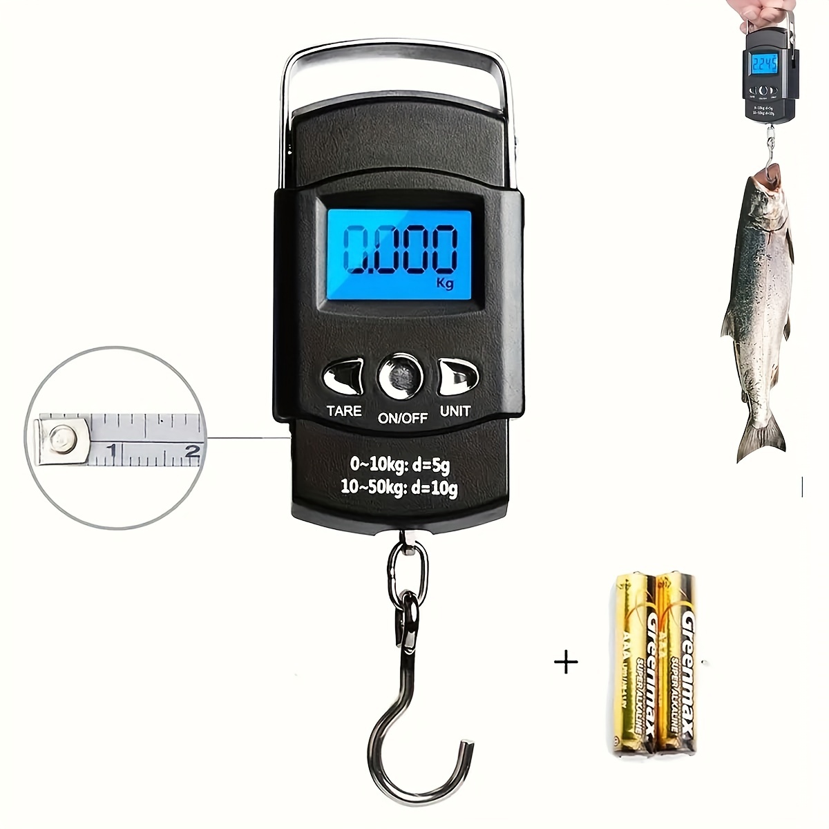 Digital Fishing Scale Backlit Lcd Display Tape Measure - Temu Canada