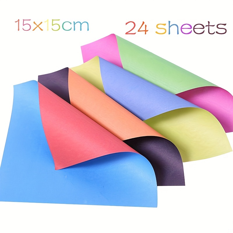 24 Fogli 15 Cm Carta Origami Bicolore Fronte retro Diversi - Temu