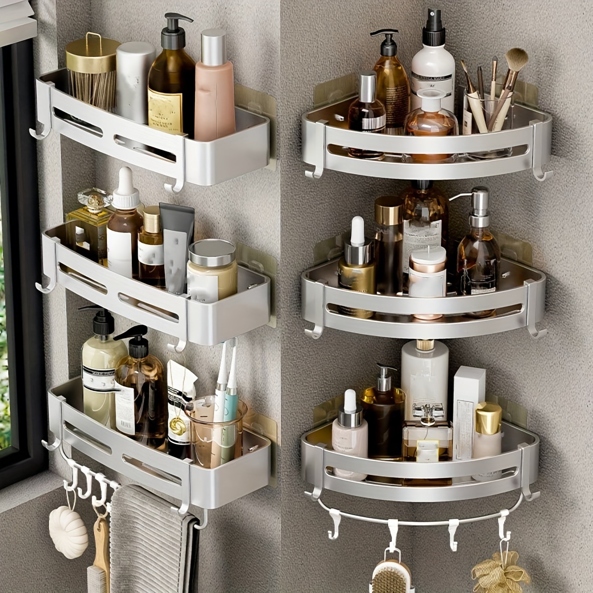 Corner Shower Shelves, Bathroom Storage Rack, Acrylic Shower Shelf For  Inside Shower, Shampoo Shower Gel Holder For Shower Wall, Bathroom Caddy  Organizer, Bathroom Triangle Shelf, Bathroom Accessories - Temu
