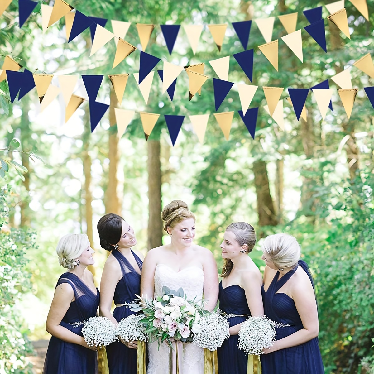 royal blue and gold wedding decorations